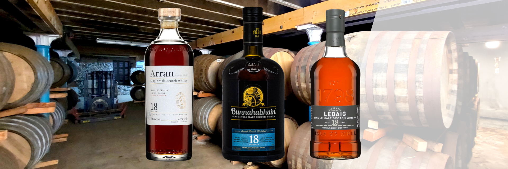 La Bataille Royale XIII : le Arran 18 ans, le Bunnahahbain 18 ans et le Ledaig 18 ans